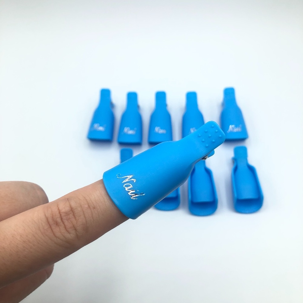 Blue - 10 Piece - Gel Nail Soak Off Caps